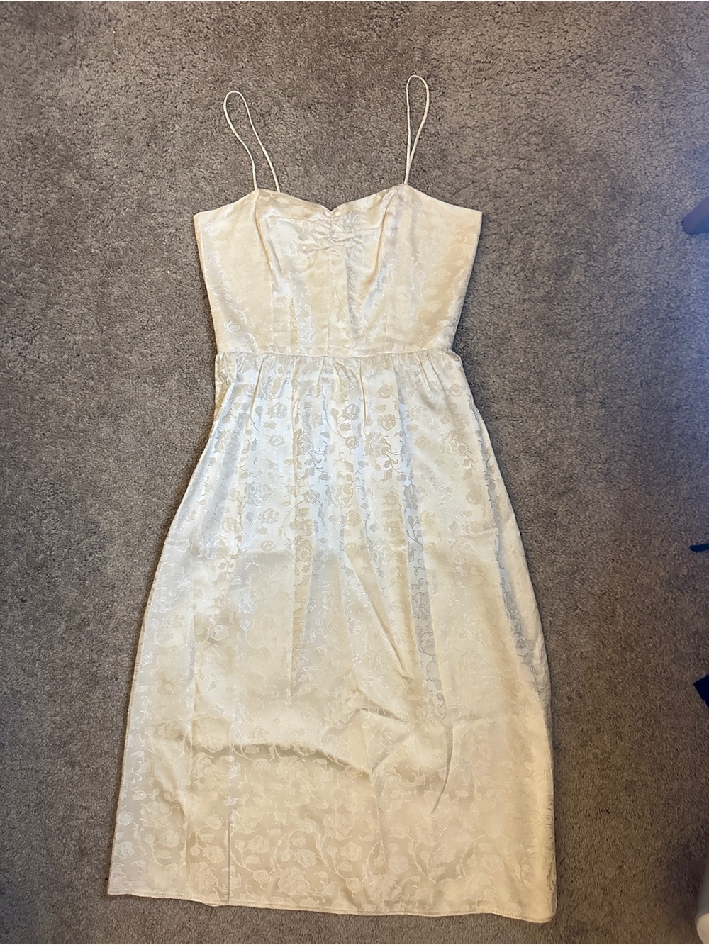 Elegant Cream Floral Dress